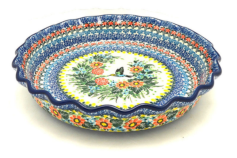 Ceramika Artystyczna Polish Pottery Baker - Pie Dish - Fluted - Unikat Signature U3357 636-U3357 (Ceramika Artystyczna)