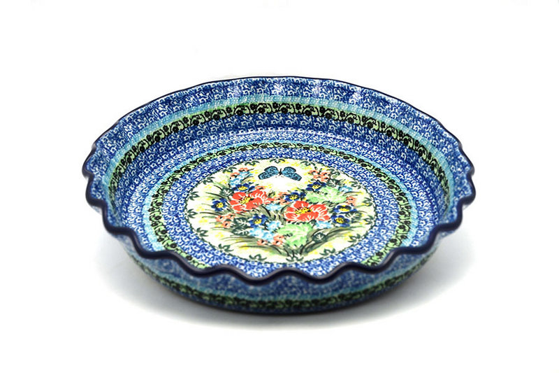 Ceramika Artystyczna Polish Pottery Baker - Pie Dish - Fluted - Unikat Signature U4553 636-U4553 (Ceramika Artystyczna)