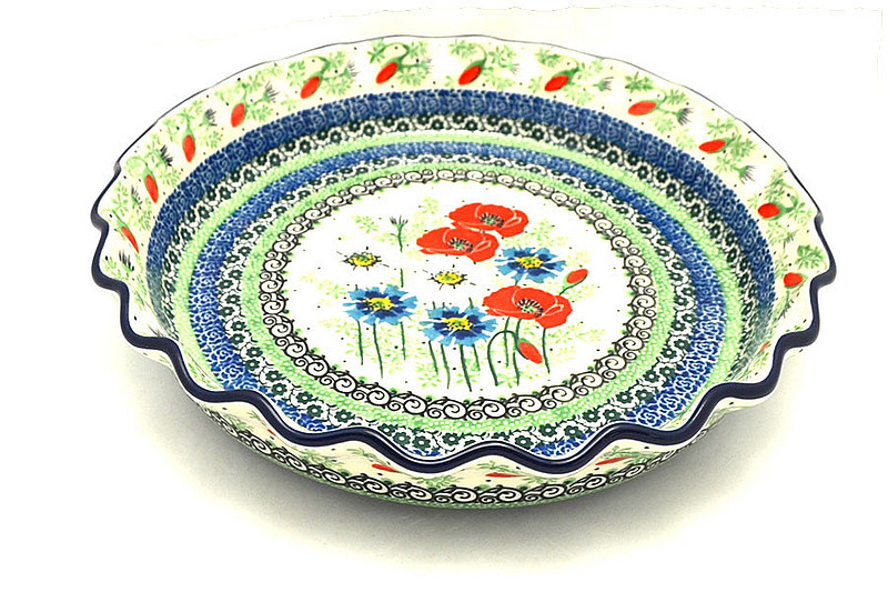 Ceramika Artystyczna Polish Pottery Baker - Pie Dish - Fluted - Unikat Signature U4968 636-U4968 (Ceramika Artystyczna)