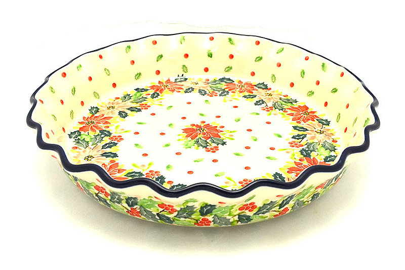 Ceramika Artystyczna Polish Pottery Baker - Pie Dish - Fluted - Unikat Signature U5054 636-U5054 (Ceramika Artystyczna)