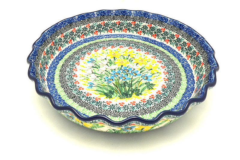 Ceramika Artystyczna Polish Pottery Baker - Pie Dish - Fluted - Unikat Signature U5131 636-U5131 (Ceramika Artystyczna)