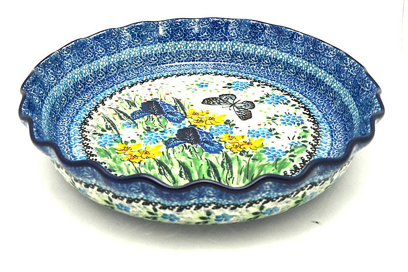 Ceramika Artystyczna Polish Pottery Baker - Pie Dish - Fluted - Unikat Signature U5132 636-U5132 (Ceramika Artystyczna)