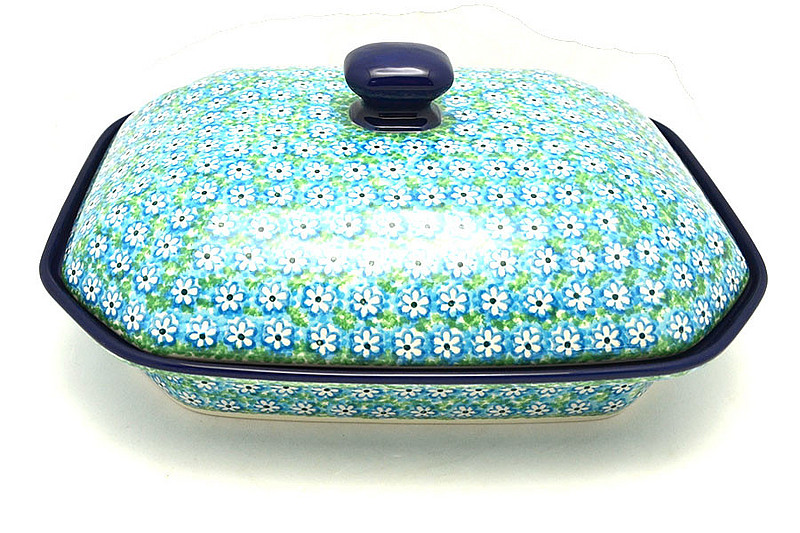 Ceramika Artystyczna Polish Pottery Baker - Rectangular Covered - Key Lime 665-2252a (Ceramika Artystyczna)