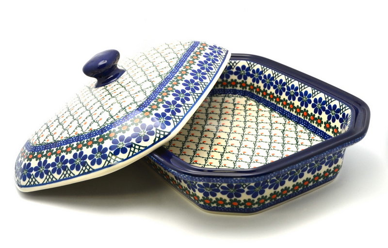 Ceramika Artystyczna Polish Pottery Baker - Rectangular Covered - Large - Primrose 665-854a (Ceramika Artystyczna)