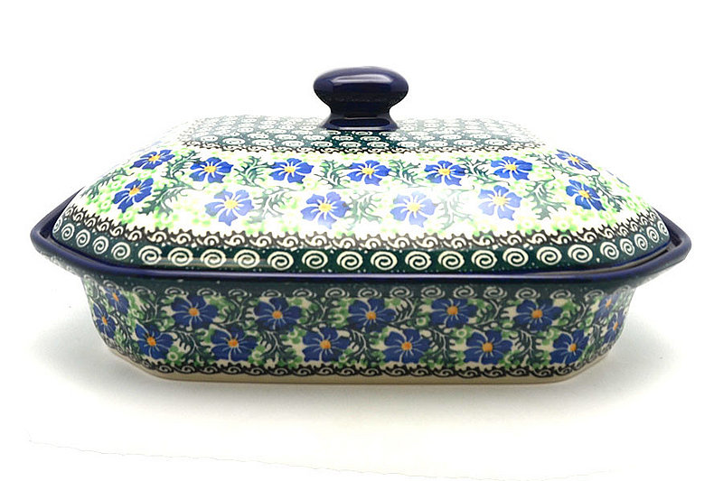 Ceramika Artystyczna Polish Pottery Baker - Rectangular Covered - Large - Sweet Violet 665-1538a (Ceramika Artystyczna)