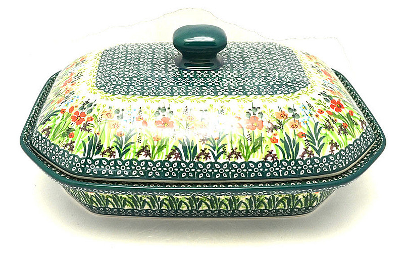 Ceramika Artystyczna Polish Pottery Baker - Rectangular Covered - Large - Unikat Signature - U4335 665-U4335 (Ceramika Artystyczna)