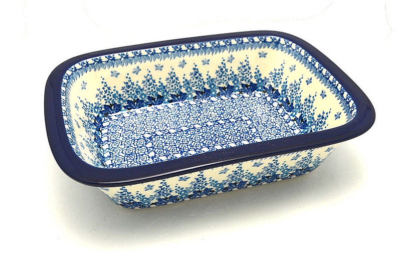 Ceramika Artystyczna Polish Pottery Baker - Rectangular with Grip Lip - Blue Sage 162-3277a (Ceramika Artystyczna)