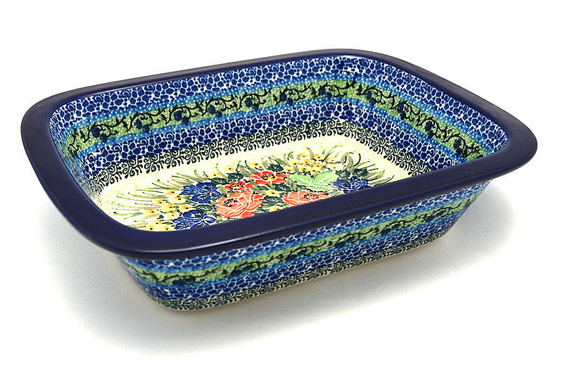 Ceramika Artystyczna Polish Pottery Baker - Rectangular with Grip Lip - Unikat Signature U4400 162-U4400 (Ceramika Artystyczna)