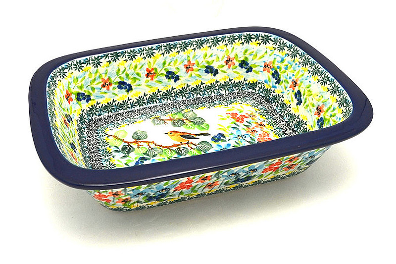 Ceramika Artystyczna Polish Pottery Baker - Rectangular with Grip Lip - Unikat Signature U5098 162-U5098 (Ceramika Artystyczna)