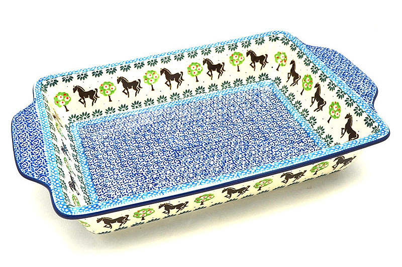 Ceramika Artystyczna Polish Pottery Baker - Rectangular with Tab Handles - 7 cups - Mackintosh A59-2256a (Ceramika Artystyczna)