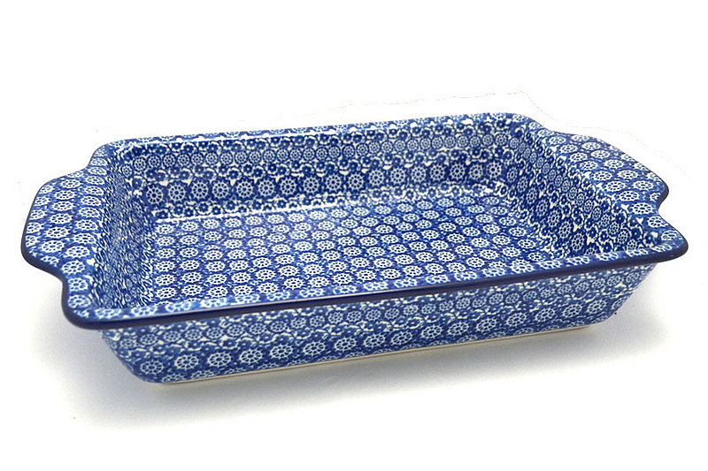 Ceramika Artystyczna Polish Pottery Baker - Rectangular with Tab Handles - 7 cups - Midnight A59-2615a (Ceramika Artystyczna)