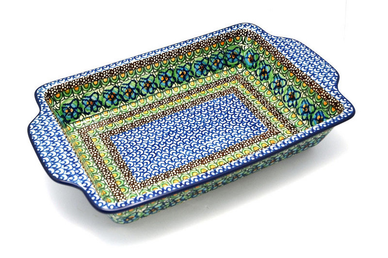 Ceramika Artystyczna Polish Pottery Baker - Rectangular with Tab Handles - 7 cups - Unikat Signature U151 A59-U0151 (Ceramika Artystyczna)