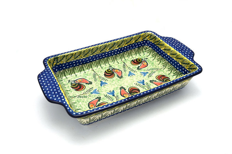 Ceramika Artystyczna Polish Pottery Baker - Rectangular with Tab Handles - 7 cups - Unikat Signature - U2663 A59-U2663 (Ceramika Artystyczna)