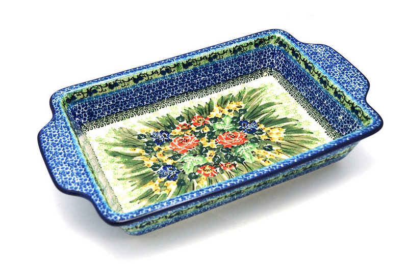Ceramika Artystyczna Polish Pottery Baker - Rectangular with Tab Handles - 7 cups - Unikat Signature - U4400 A59-U4400 (Ceramika Artystyczna)