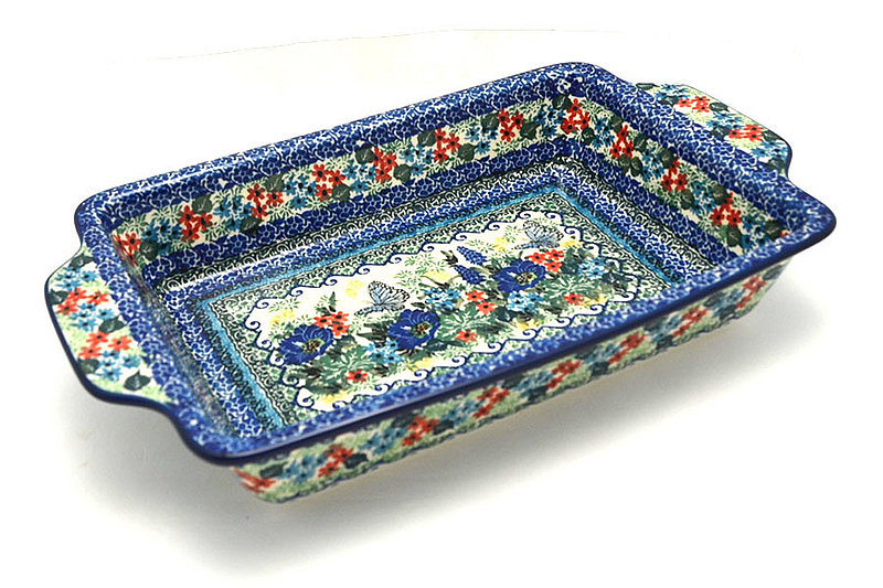 Ceramika Artystyczna Polish Pottery Baker - Rectangular with Tab Handles - 7 cups - Unikat Signature - U4600 A59-U4600 (Ceramika Artystyczna)
