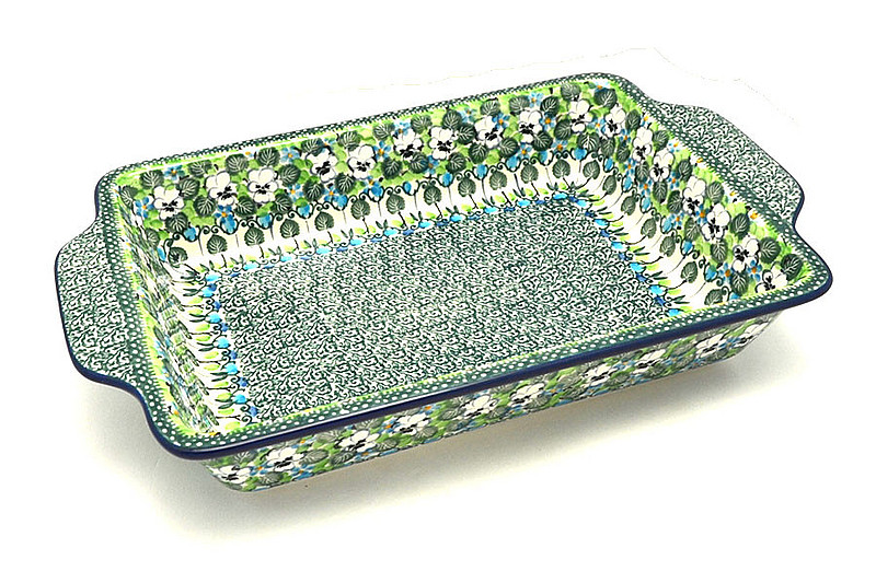 Ceramika Artystyczna Polish Pottery Baker - Rectangular with Tab Handles - 7 cups - Unikat Signature - U4795 A59-U4795 (Ceramika Artystyczna)