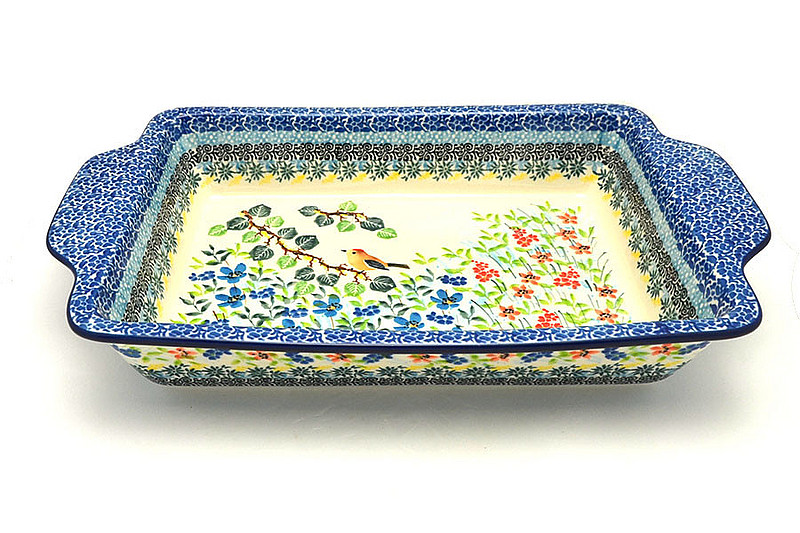 Ceramika Artystyczna Polish Pottery Baker - Rectangular with Tab Handles - 7 cups - Unikat Signature - U5098 A59-U5098 (Ceramika Artystyczna)