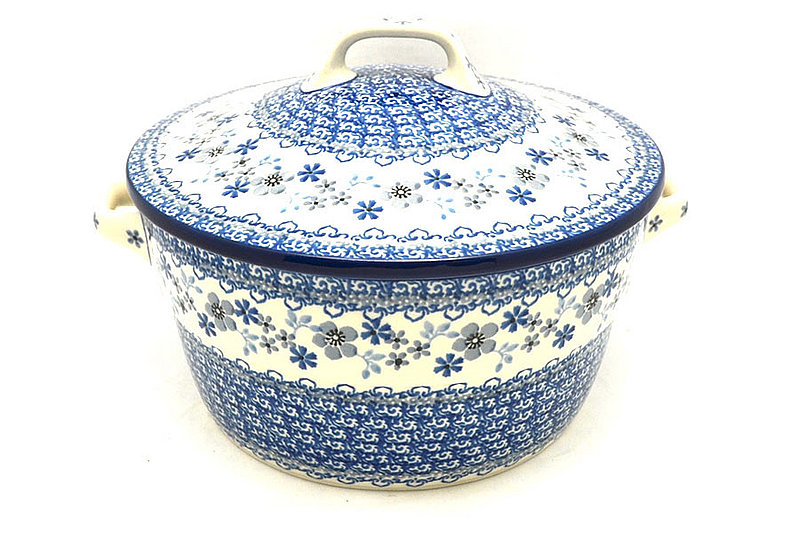 Ceramika Artystyczna Polish Pottery Baker - Round Covered Casserole - Blue Horizon 278-2333a (Ceramika Artystyczna)