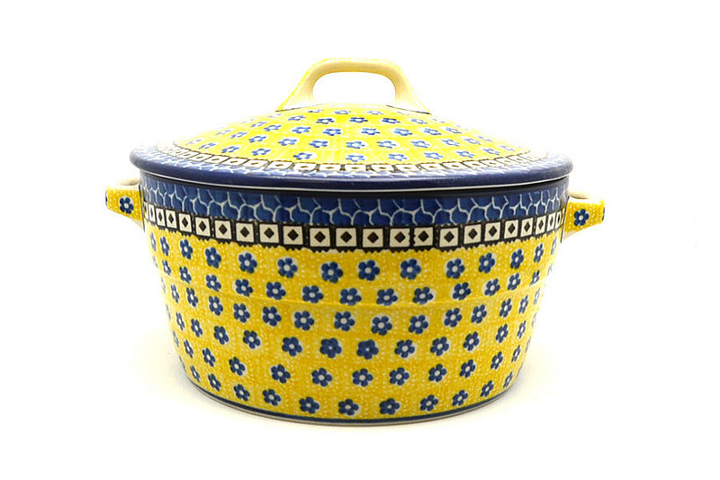Ceramika Artystyczna Polish Pottery Baker - Round Covered Casserole - Sunburst 278-859a (Ceramika Artystyczna)