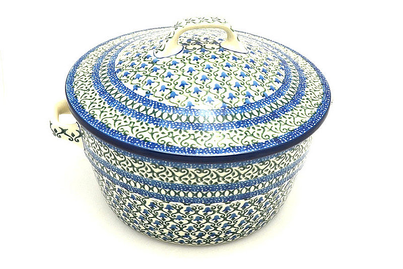Ceramika Artystyczna Polish Pottery Baker - Round Covered Casserole - Tulip Trellis 278-0585a (Ceramika Artystyczna)