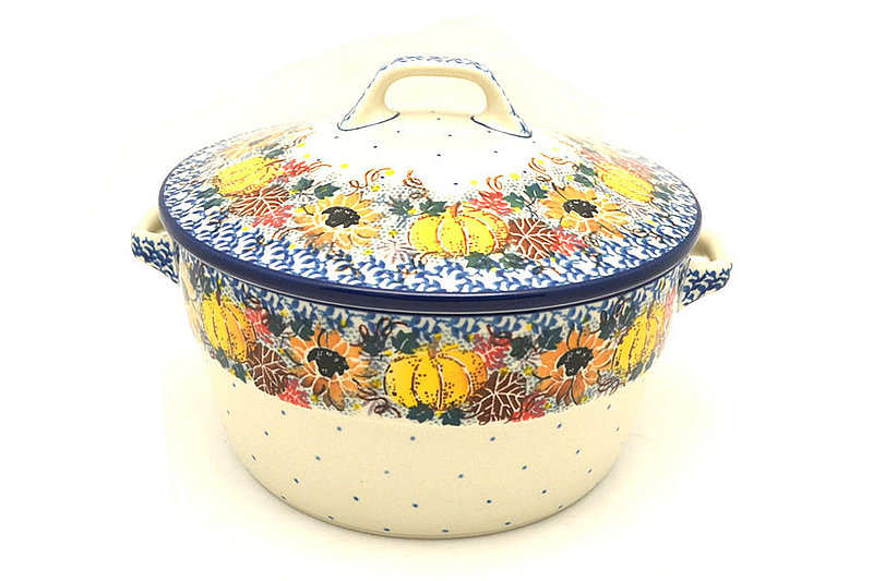Ceramika Artystyczna Polish Pottery Baker - Round Covered Casserole - Unikat Signature - U4741 278-U4741 (Ceramika Artystyczna)