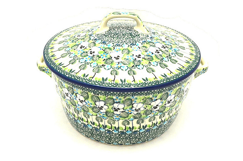 Ceramika Artystyczna Polish Pottery Baker - Round Covered Casserole - Unikat Signature - U4795 278-U4795 (Ceramika Artystyczna)