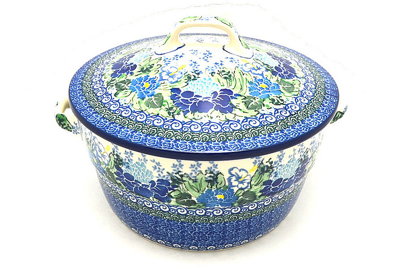 Ceramika Artystyczna Polish Pottery Baker - Round Covered Casserole - Unikat Signature - U5138 278-U5138 (Ceramika Artystyczna)