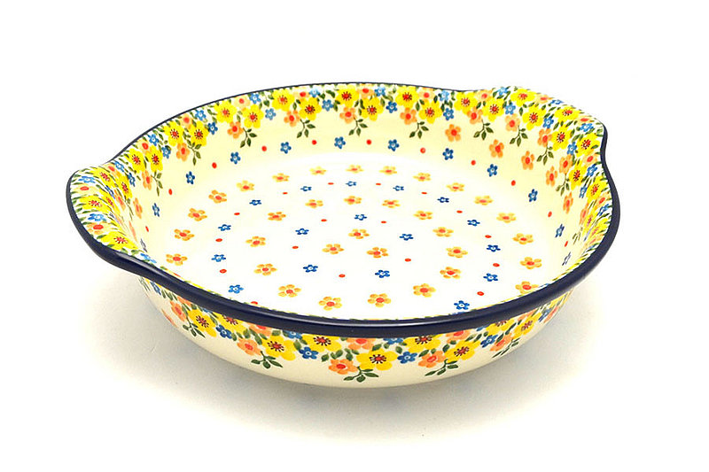 Polish Pottery Baker - Round with Grips - Large - Buttercup