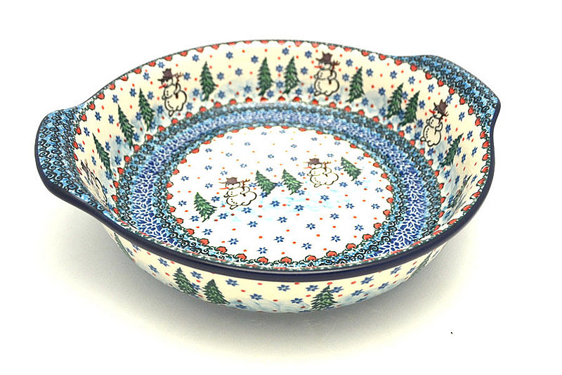 Ceramika Artystyczna Polish Pottery Baker - Round with Grips - Large - Unikat Signature U4661 417-U4661 (Ceramika Artystyczna)