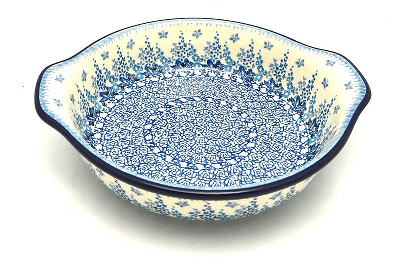 Ceramika Artystyczna Polish Pottery Baker - Round with Grips - Medium - Blue Sage 141-3277a (Ceramika Artystyczna)