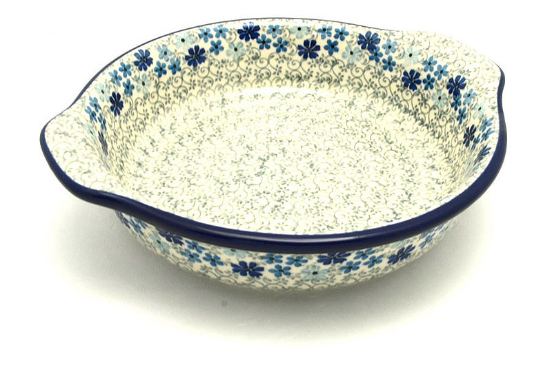 Ceramika Artystyczna Polish Pottery Baker - Round with Grips - Medium - Sea Blossom 141-2612a (Ceramika Artystyczna)