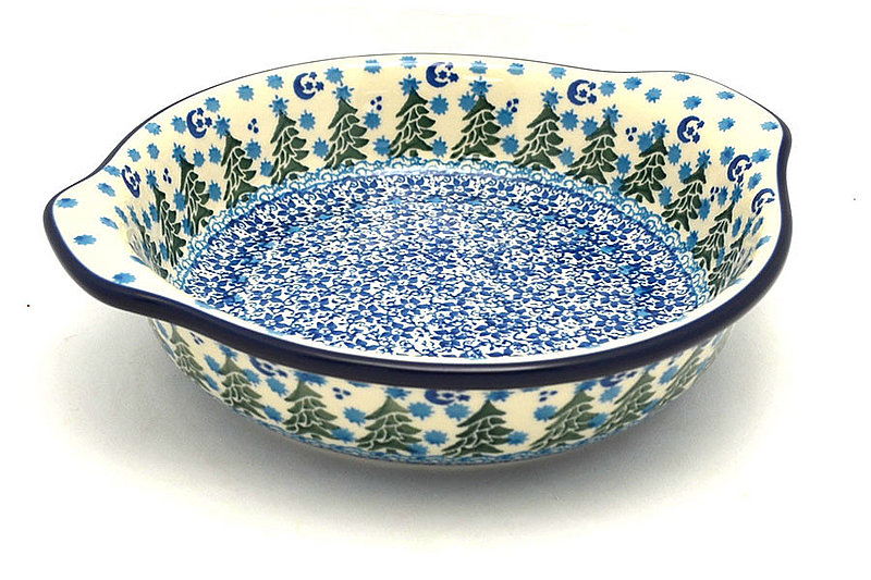 Ceramika Artystyczna Polish Pottery Baker - Round with Grips - Medium - Silent Night 141-1674a (Ceramika Artystyczna)