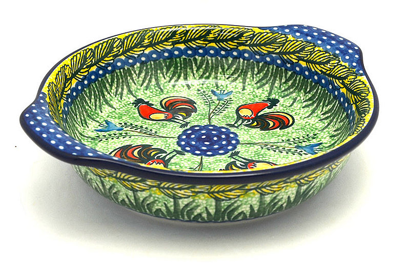 Ceramika Artystyczna Polish Pottery Baker - Round with Grips - Medium - Unikat Signature - U2663 141-U2663 (Ceramika Artystyczna)