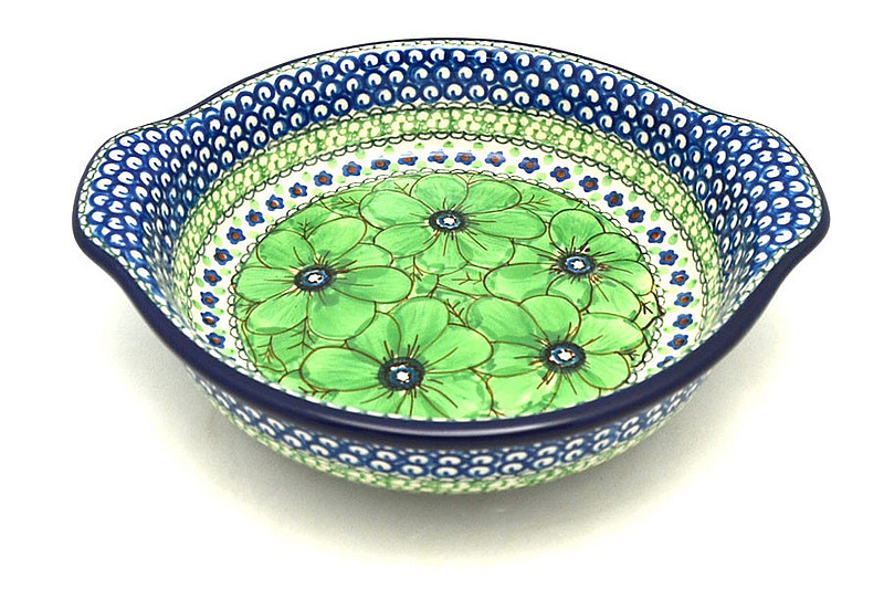 Ceramika Artystyczna Polish Pottery Baker - Round with Grips - Medium - Unikat Signature - U408A 141-U408A (Ceramika Artystyczna)
