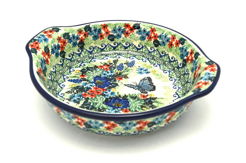 Ceramika Artystyczna Polish Pottery Baker - Round with Grips - Medium - Unikat Signature - U4600 141-U4600 (Ceramika Artystyczna)