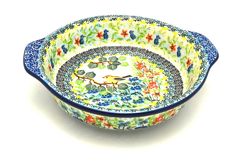 Ceramika Artystyczna Polish Pottery Baker - Round with Grips - Medium - Unikat Signature - U5098 141-U5098 (Ceramika Artystyczna)