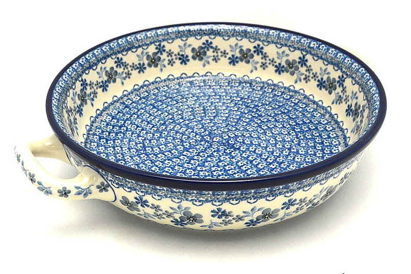 Ceramika Artystyczna Polish Pottery Baker - Round with Handles - 10" - Blue Horizon 420-2333a (Ceramika Artystyczna)