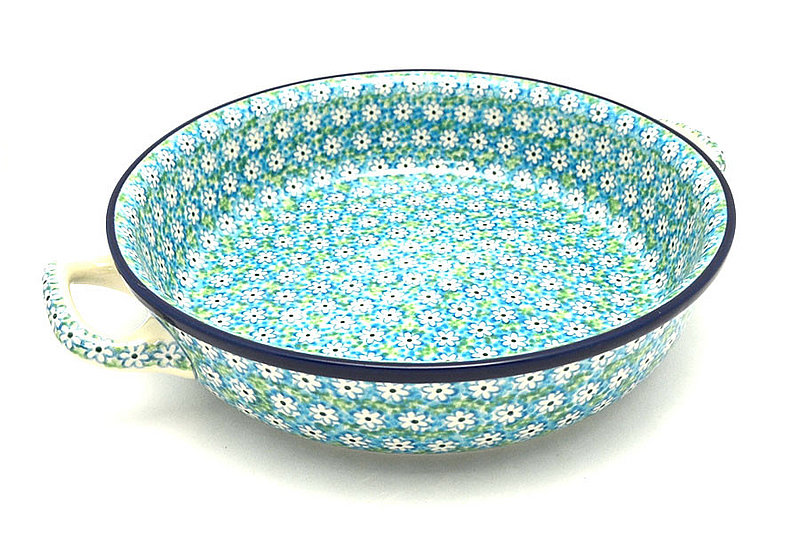 Ceramika Artystyczna Polish Pottery Baker - Round with Handles - 10" - Key Lime 420-2252a (Ceramika Artystyczna)