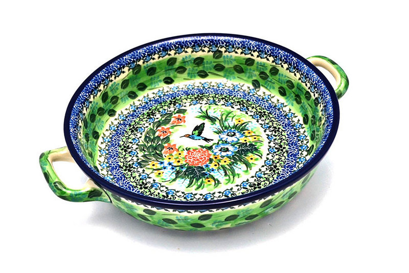 Ceramika Artystyczna Polish Pottery Baker - Round with Handles - 10" - Unikat Signature U3271 420-U3271 (Ceramika Artystyczna)