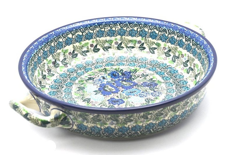 Ceramika Artystyczna Polish Pottery Baker - Round with Handles - 10" - Unikat Signature U4520 420-U4520 (Ceramika Artystyczna)