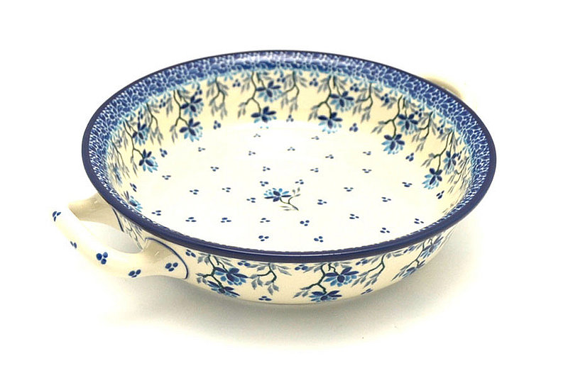 Polish Pottery Baker - Round with Handles -  8" - Clover Field