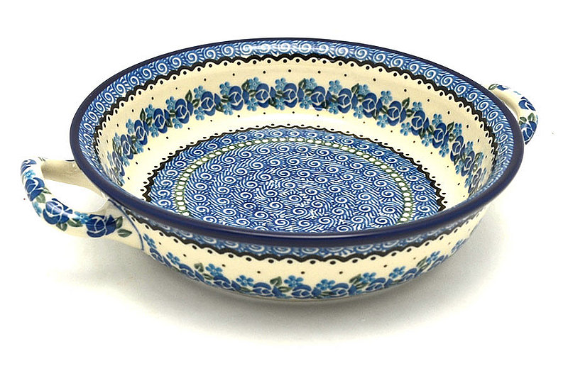 Ceramika Artystyczna Polish Pottery Baker - Round with Handles - 8" - Twilight 419-0882a (Ceramika Artystyczna)