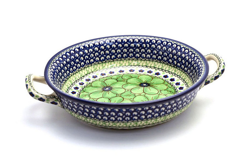 Ceramika Artystyczna Polish Pottery Baker - Round with Handles - 8" - Unikat Signature - U408A 419-U408A (Ceramika Artystyczna)