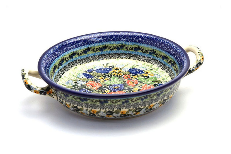 Polish Pottery Baker - Round with Handles -  8" - Unikat Signature - U4400