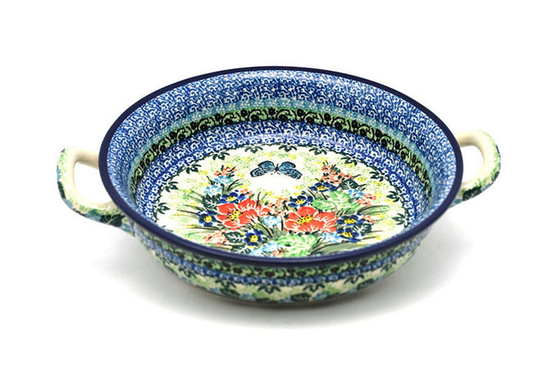 Ceramika Artystyczna Polish Pottery Baker - Round with Handles - 8" - Unikat Signature - U4553 419-U4553 (Ceramika Artystyczna)
