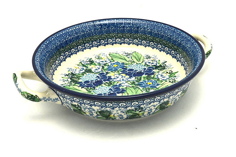 Ceramika Artystyczna Polish Pottery Baker - Round with Handles - 8" - Unikat Signature - U5138 419-U5138 (Ceramika Artystyczna)