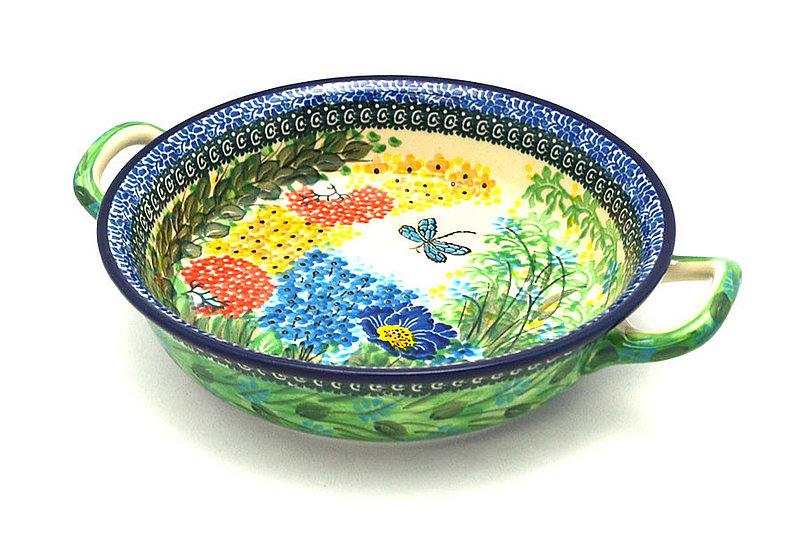 Ceramika Artystyczna Polish Pottery Baker - Round with Handles - Medium - Unikat Signature - U4612 419-U4612 (Ceramika Artystyczna)