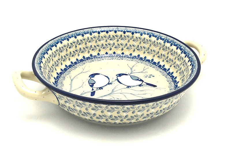 Ceramika Artystyczna Polish Pottery Baker - Round with Handles - Medium - Unikat Signature - U4830 419-U4830 (Ceramika Artystyczna)