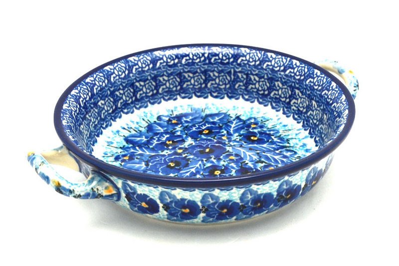 Ceramika Artystyczna Polish Pottery Baker - Round with Handles - Single Serve - Unikat Signature - U3639 C40-U3639 (Ceramika Artystyczna)