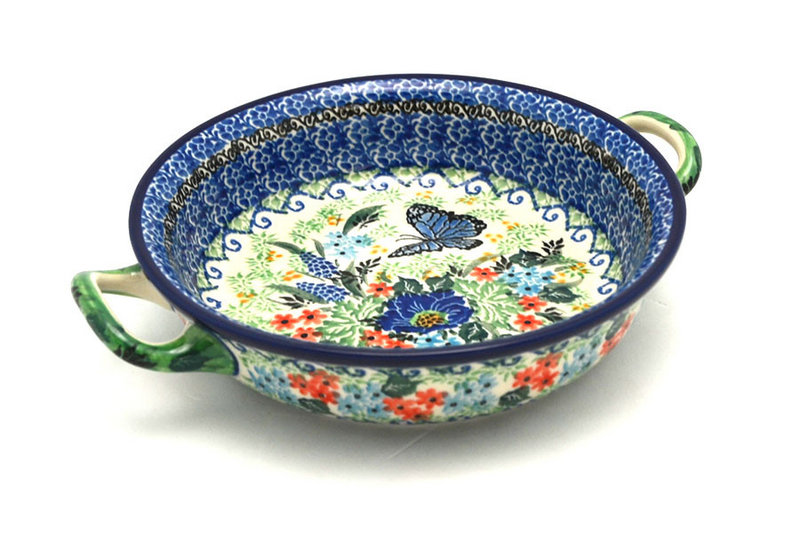 Ceramika Artystyczna Polish Pottery Baker - Round with Handles - Single Serve - Unikat Signature - U4600 C40-U4600 (Ceramika Artystyczna)